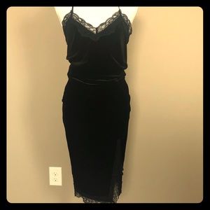 Stunning H&M 2 piece Black Velvet and Lace Dress